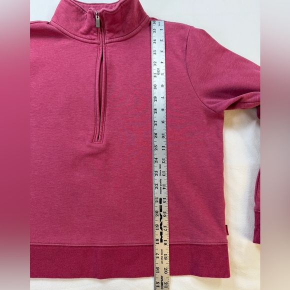 Travis Mathew Cloud Fleece Half Zip Pullover Medium Pink - Picture 5 of 9